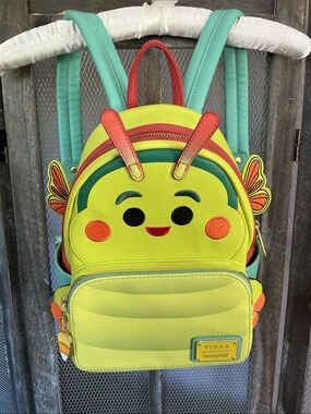 Loungefly Green Bug Character Mini Backpack